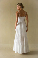 Donna Twist Front Tiered Maxi Dress